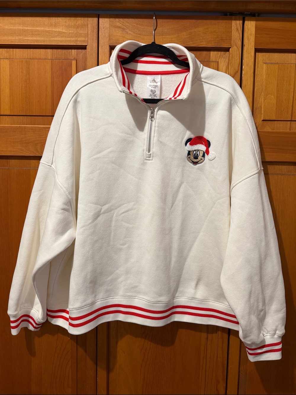 Disney Santa Mickey Mouse and Friends 1/4 Zip Fleece Pullover